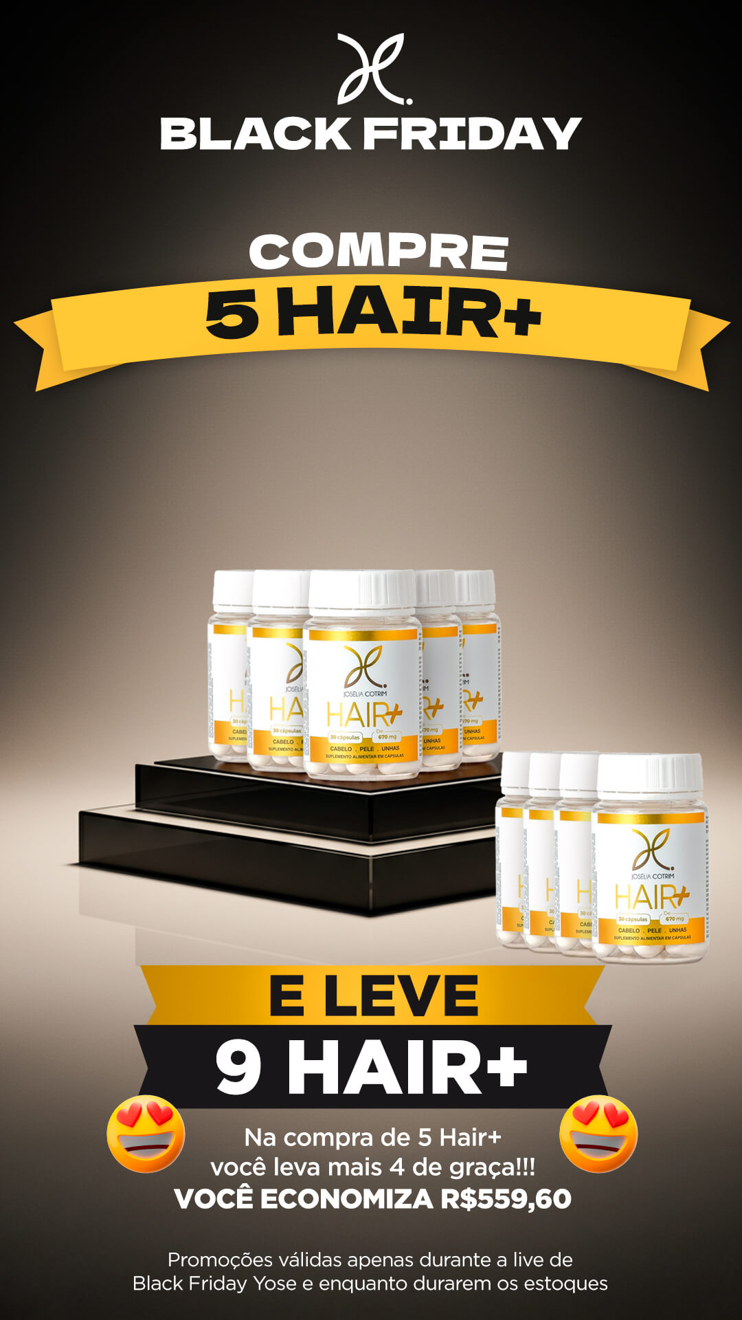Combo Hair+ (compre 5 e leve 9)